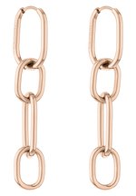 Liebeskind Berlin Orecchini A Perno In Acciaio Inox – 7,5 Mm, Colore Oro Rosa, Design Strutturato