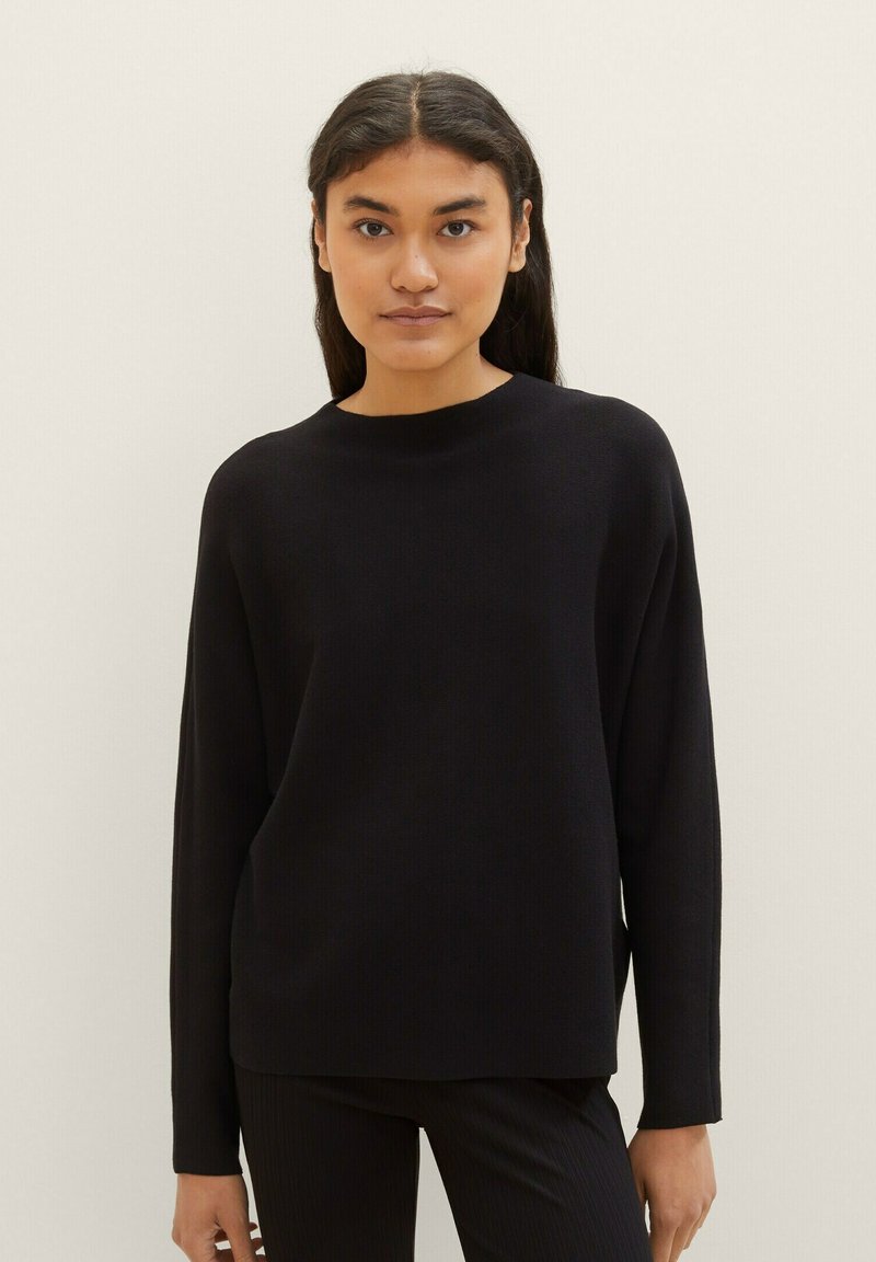 tom-tailor-denim-neule-deep-black-musta-zalando-fi