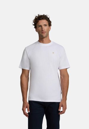 Silbon, CAMISETA LISA MINILOGO PARCHE BLANCA - Camiseta básica - white