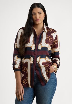 CLASSIC FIT EQUESTRIAN-PRINT TWILL SHIRT - Cămașă - navy/cream multi