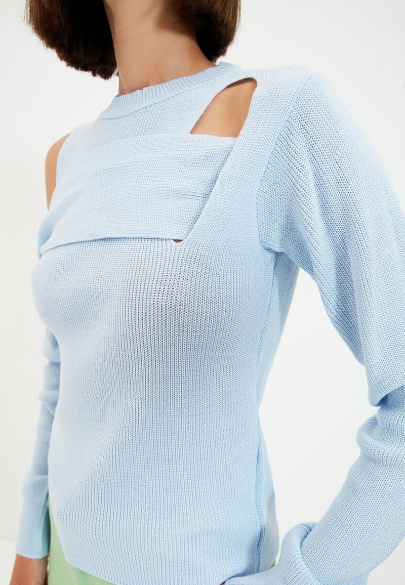 Damen Strickjacken | Trendyol Strickpullover blue/blau - XB36844 Damen Strickjacken | Trendyol Strickpullover blue/blau - XB36844