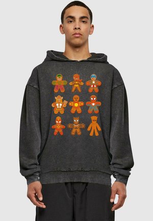 MARVEL UNIVERSE - CHRISTMAS GINGERBREAD AVENGERS ACID WASHED - Hoodie - black