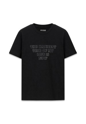 Guess, SS CN MARILYN SLOGAN TEE - Camiseta estampada - jblk jet black
