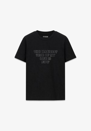 Guess, SS CN MARILYN SLOGAN TEE - Camiseta estampada - jblk jet black