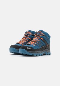 CMP KIDS RIGEL MID TREKKING SHOES WP UNISEX - Fjellsko - dusty blue/flash orange