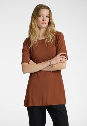 Elena Mirò, LUNGA - T-Shirt basic - marrone