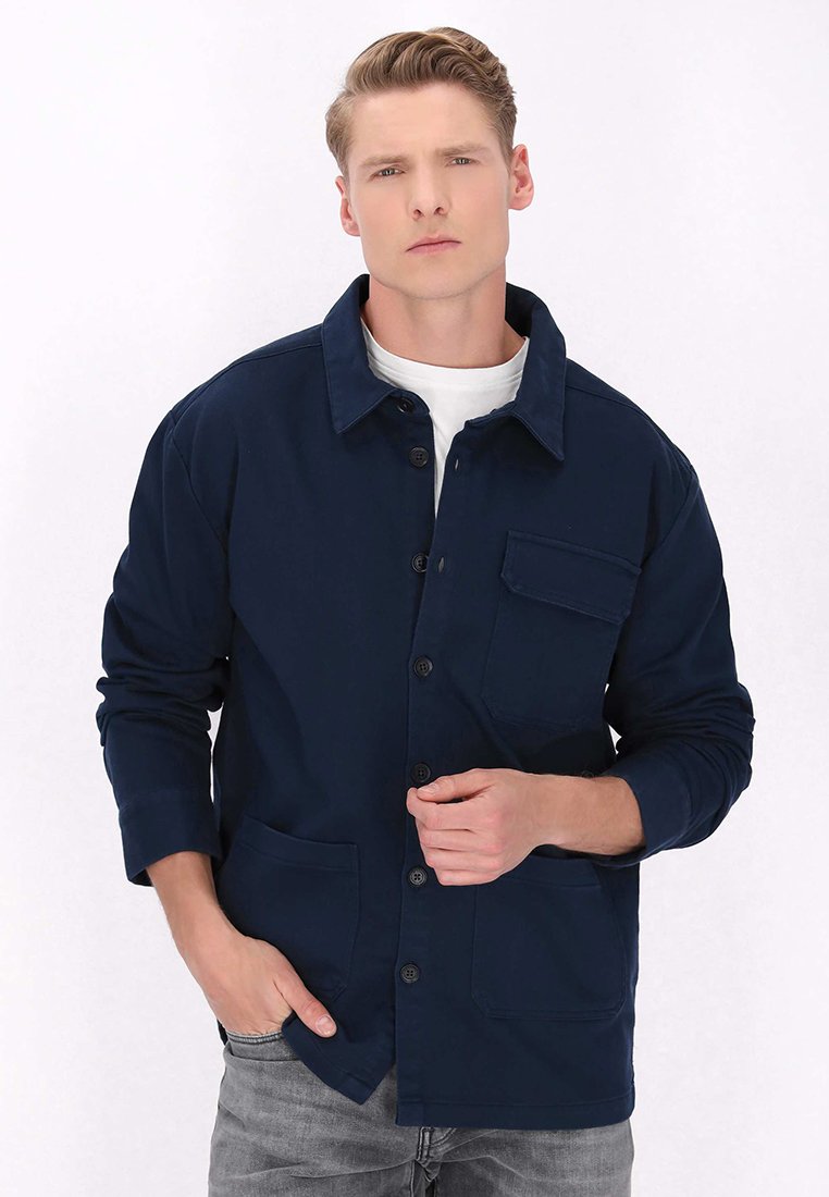 dreimaster Lichte jas donkerblauw