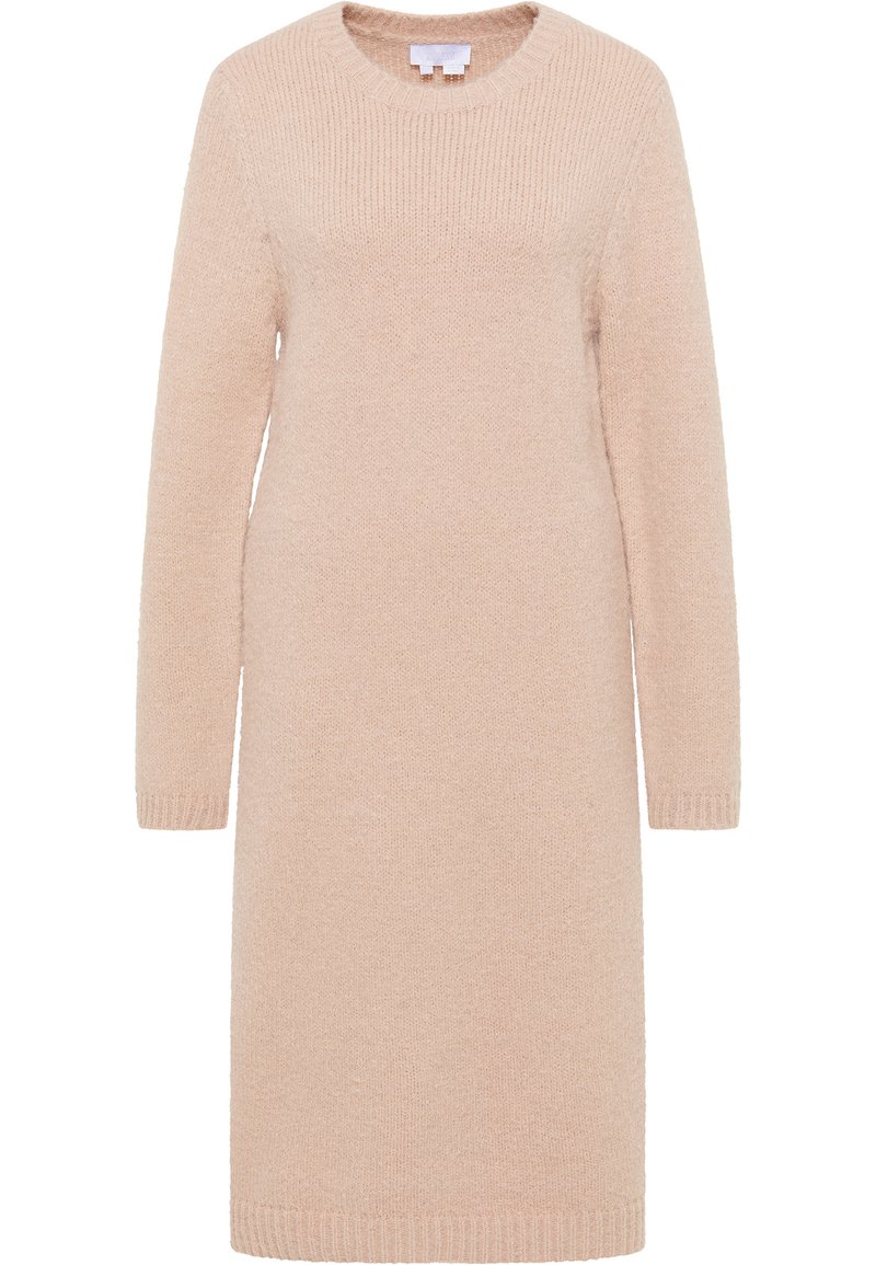 usha Gebreide jurk beige