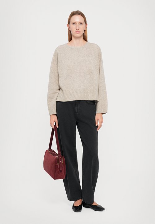 Filippa K CREW NECK SWEATER Jumper dark khaki/khaki Zalando