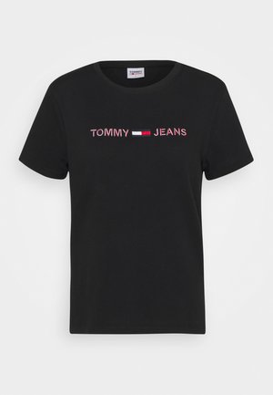 LINEAR TEE - T-shirt z nadrukiem - black