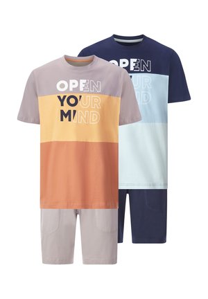 DOPPELPACK VENELLA - Nachtwäsche Set - braun blau