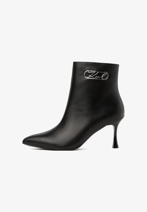 KARL LAGERFELD, SIENNA SIGNIA CURVE ANKLE BOOT - Stiefelette - black lthr