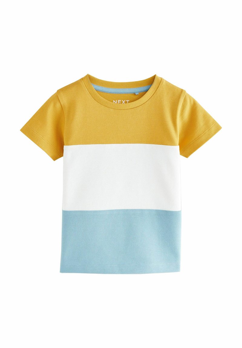 Next - SHORT SLEEVE COLOURBLOCK REGULAR FIT - Potiskana majica - blue yellow, Povečajte