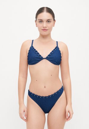 Good American TRIANGLE  - Haut de bikini - denim rinse