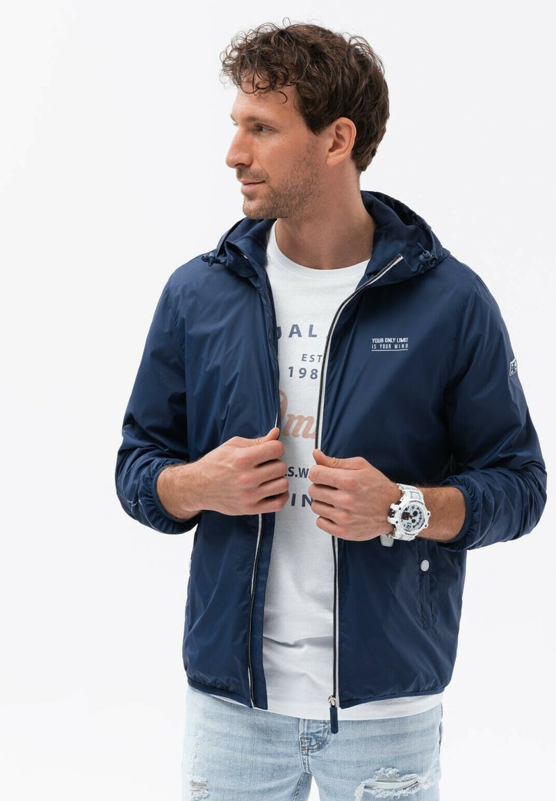 Ombre HOODED WIND OM JANP - Giacca da mezza stagione - navy blue
