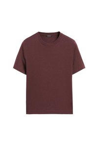 SHORT SLEEVE INTERLOCK WITH CREW NECK - T-shirts basic - bordeaux