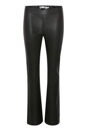CEDAR LONG PANTS - Pantaloni di pelle - black