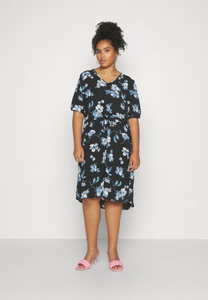 ONLY Curve ONCBIANCA NOVA LUX DRESS - Freizeitkleid - black/blue