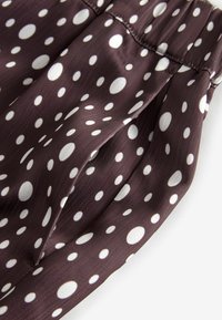 Next FIT - CRINKLE POLKA DOT WIDE - Tygbyxor - burgundy red ecru cream