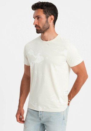 Print T-shirt - cream