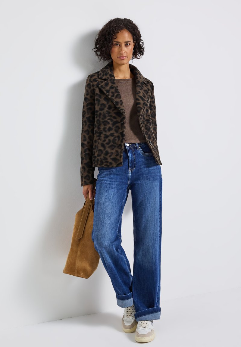 Goolecrimp Damen Blazer Leopardenmuster - Leichter Freizeitblazer