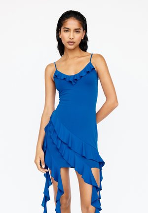 RUFFLED MIDI - Juhlamekko - blue