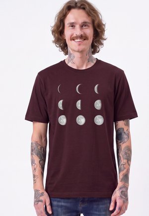 watapparel, MOONPHASES UNISEX - T-shirt print - red brown