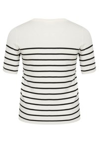 Kaffe Curve MALIA NARROW  - T-shirts print - chalk   black stripe