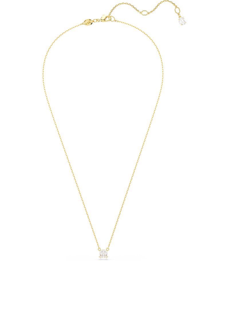 Colar de corrente de ouro com um único pendente de diamante, apresentando um design delicado e uma corrente texturizada, comprimento ajustável, brilha sob a luz.