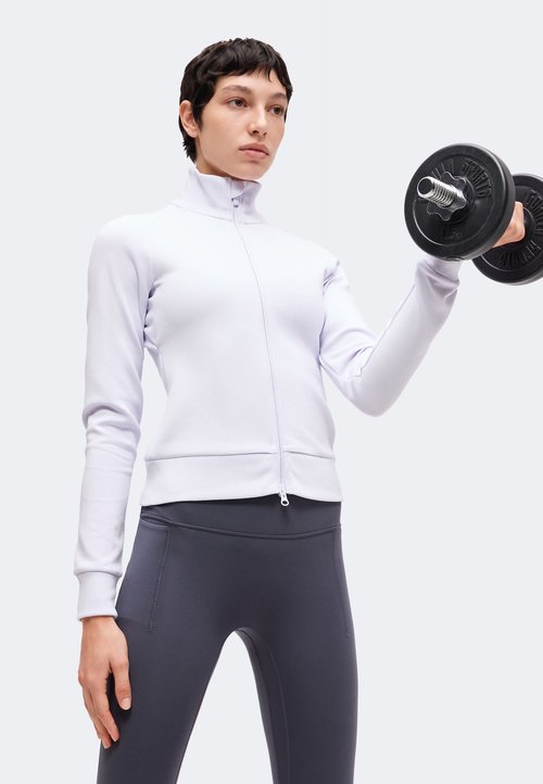 adidas SOFT LUX SLIM TRACK TOP - Zip-up sweatshirt - frozen purple — photo 4