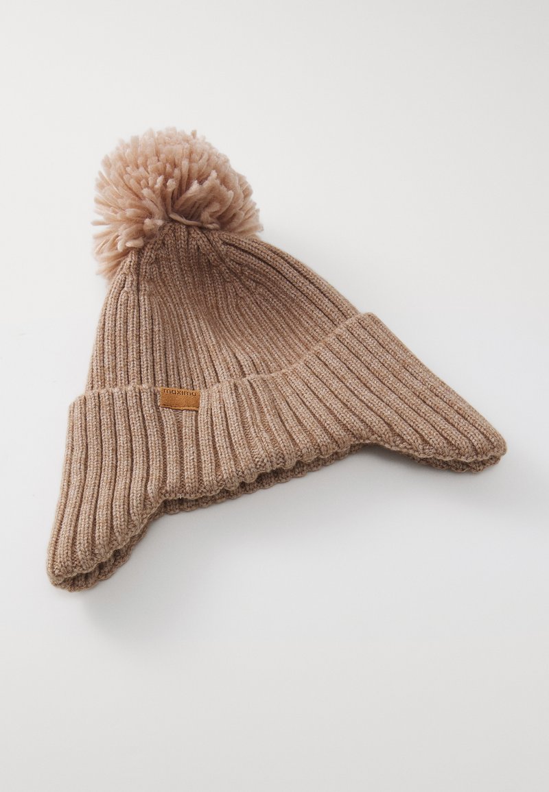 Bonnet Parapluie Marron En Laine Avec Doublure Polaire Et Pompon - Kunst Und Magie