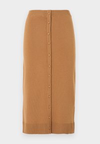 BUTTON DETAIL SKIRT - Pencil φούστα - camel