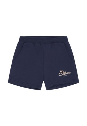 Donkerblauwe shorts met een elastische tailleband, zijzakken en het "Ellesse EST 1959" logo op het onderste rechterbeen.