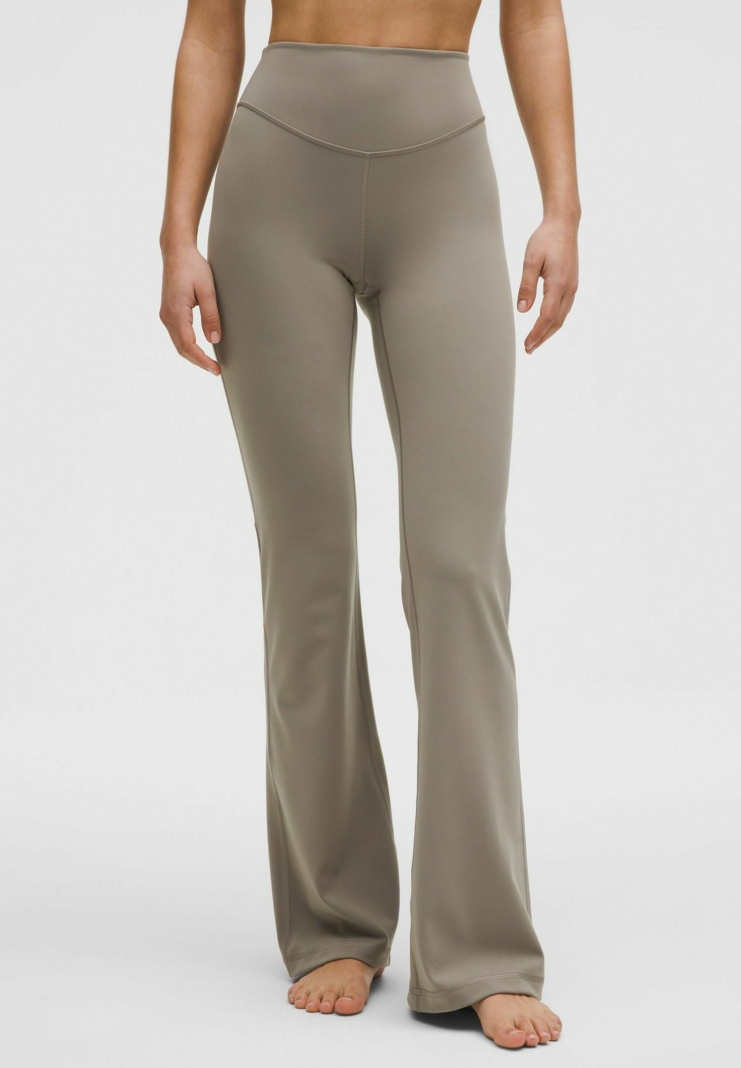 ★andar★ Air Cooling Stripe Bootcut Leggings Air Soft Low-Rise Crossover Bootcut Leggings