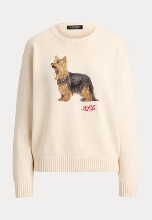 Lauren Ralph Lauren, INTARSIA-KNIT YORKSHIRE TERRIER SWEATER - Пуловер - mascarpone cream multi