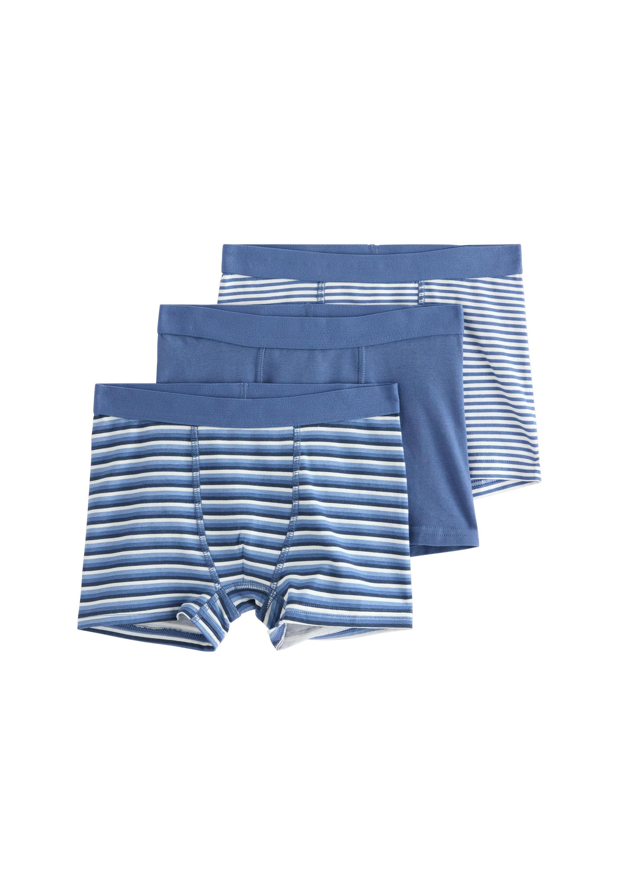 Confezione Da 3 Pantaloncini In Spugna Blu + Verde + Blu A Righe - Foto 5