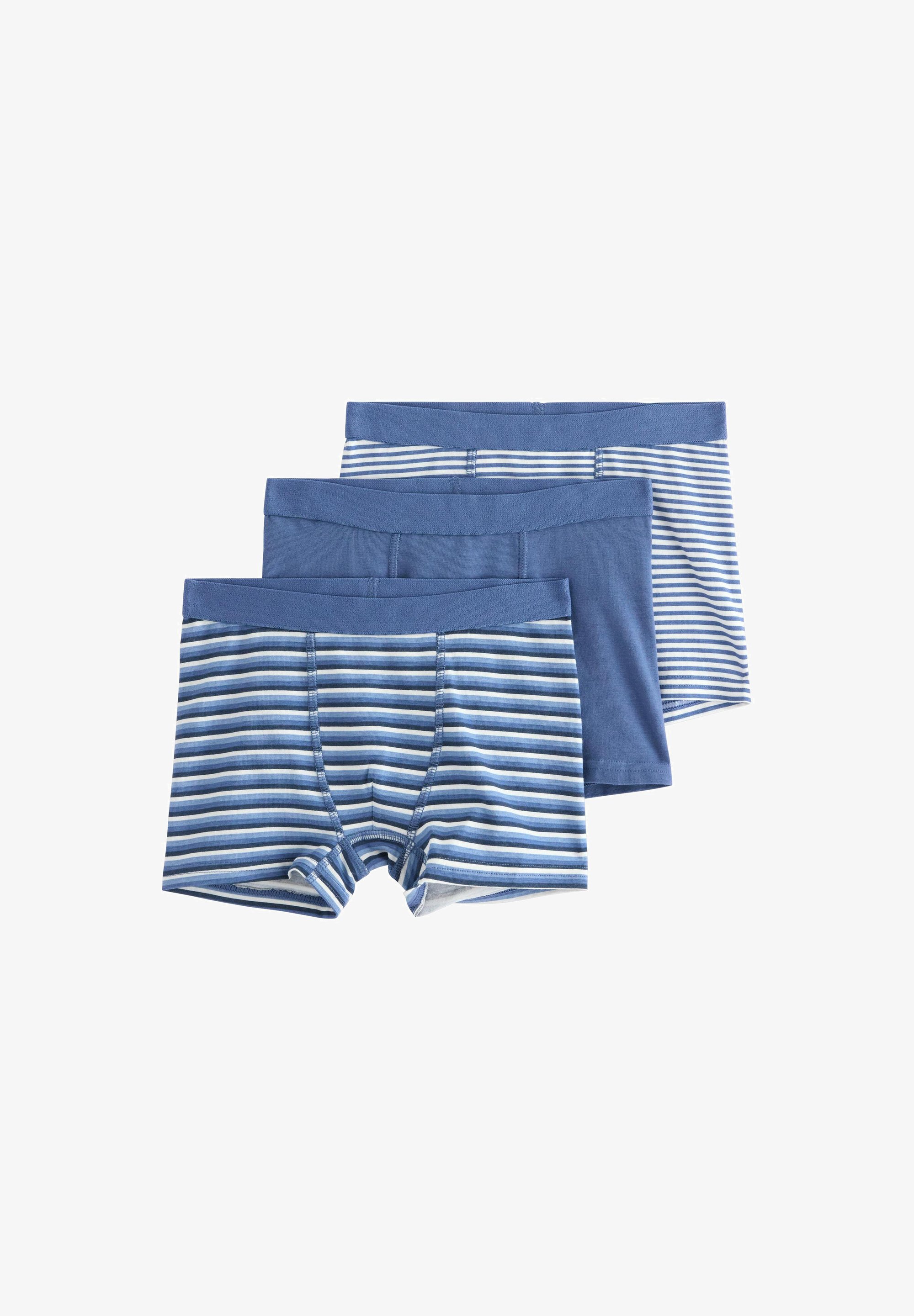 Confezione Da 3 Pantaloncini In Spugna Blu + Verde + Blu A Righe - Foto 5