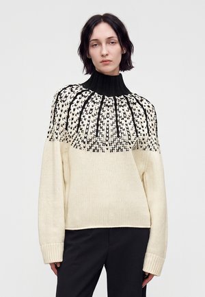 CLOSED, TWO TONE ROLLI - Strickpullover - ivory