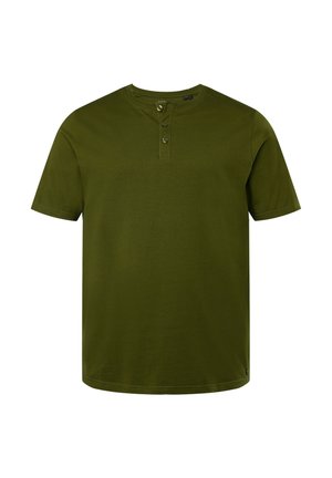 JP1880, HENLEY - Basic T-shirt - dark green