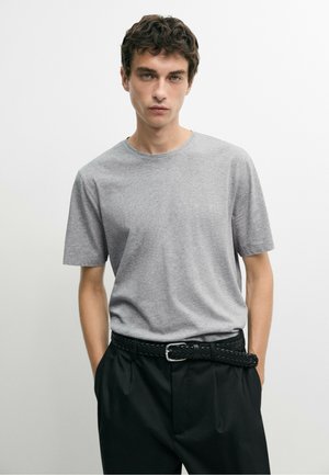Massimo Dutti, T-Shirt basic - grey