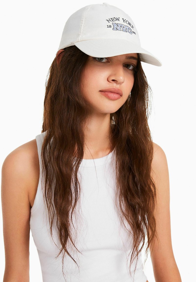 Bershka Cap white Zalando.ie