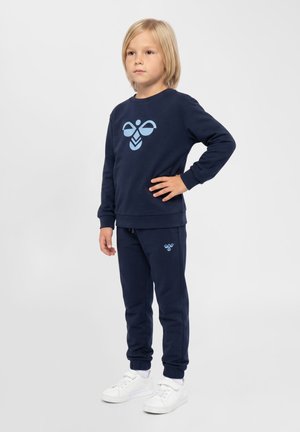 Hummel, HUMMEL HMLJR REG TUKAS SWEATSHIRT UNISEX - Sweatshirt - dress blues flint stone