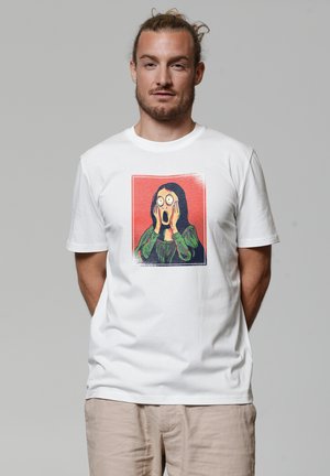MONA LISA SCREAM - T-shirt imprimé - off white