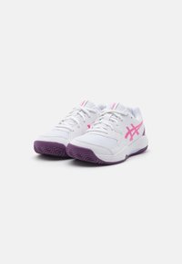ASICS GEL DEDICATE 8 UNISEX - Tenisice za sve terene - white/dragon fruit