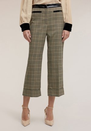 CROPPED CHECK - Bukser - beige