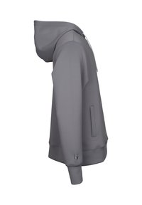 Grå hoodie med en mjuk textur, med snörning i huvan, sidoficka och ribbade mudd. Slät tygkvalitet med en modern, avslappnad passform.