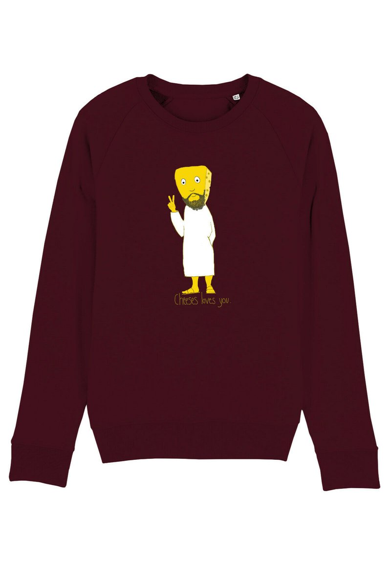 Damen Sweatshirts | watapparel CHEESES CHRIST Sweatshirt burgundy/bordeaux - PD28057 Damen Sweatshirts | watapparel CHEESES CHRIST Sweatshirt burgundy/bordeaux - PD28057