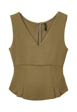 Calliope, CANOTTA TINTA UNITA - Top - verde kaki