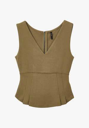 Calliope, CANOTTA TINTA UNITA - Top - verde kaki
