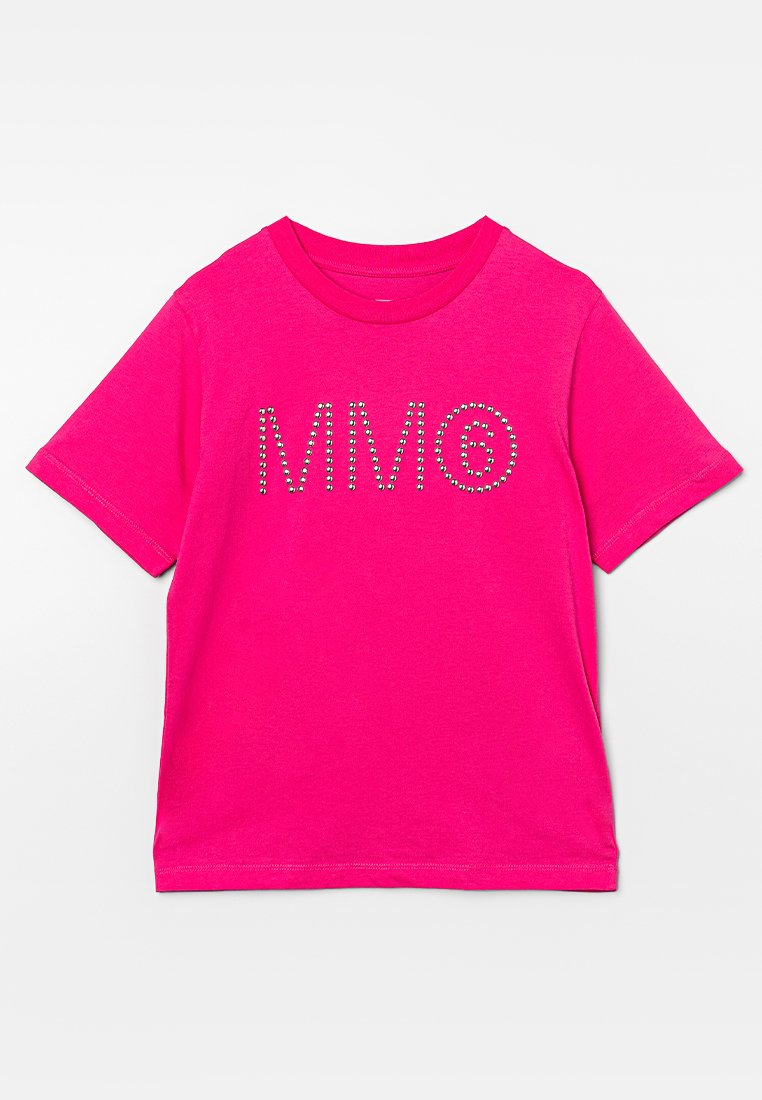 MM6 Maison Margiela T-shirt print donkerroze